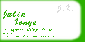 julia konye business card